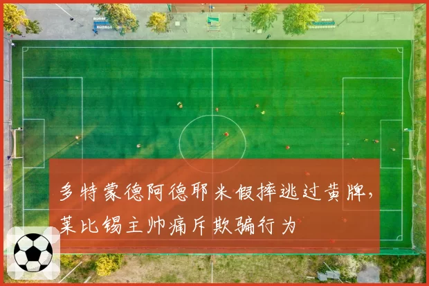 多特蒙德阿德耶米假摔逃过黄牌，莱比锡主帅痛斥欺骗行为
